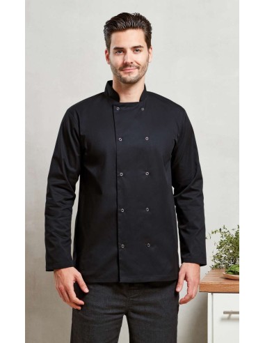 PRE-PR665-Chefs Long Sleeve Stud Jacket